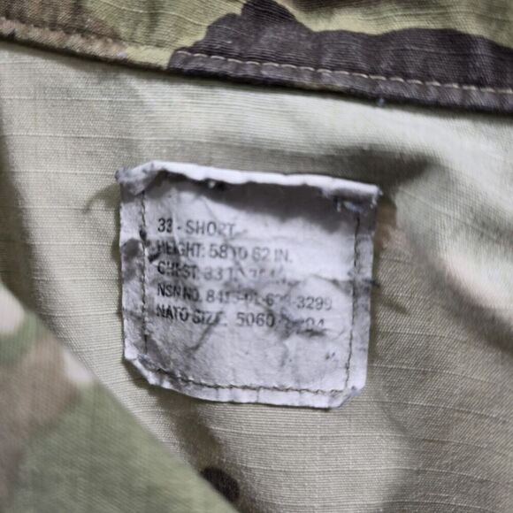 Army Camo Jacket Womens XS Small Short Multicam Digital Top Military Fatigue - Picture 3 of 9